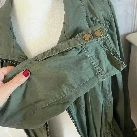 EXPRESS Army Green Jacket Grunge Indie Sleaze 90s L Gorpcore normcore tac… - Picture 5 of 9